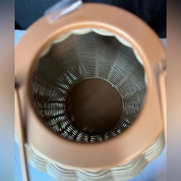 Hearth & Hand Woven  Lantern - Tan 14 inch x 9 1/2 inch (No Solar) NWT - Picture 4 of 7